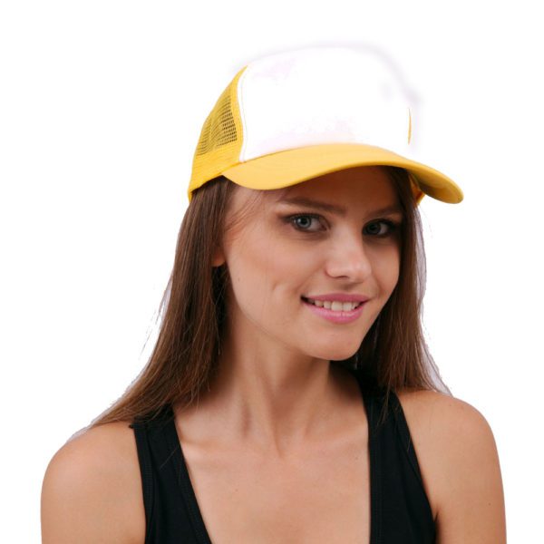 כובע ספוג רשת צהוב