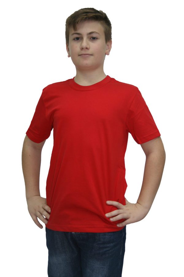 חולצת טריקו לילד שרוול קצר אדום